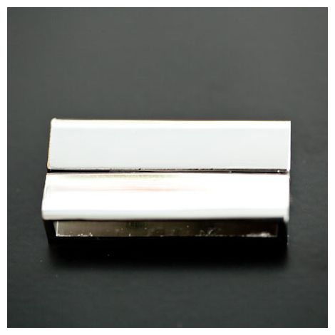 Fermoir Magnétique Rectangle 38x18mm Argenté gris