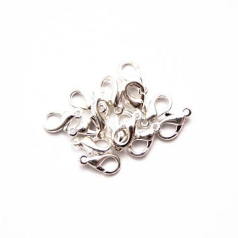 Fermoir Mousqueton 8x14mm Argenté gris