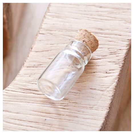 Fiole en verre 1.8cm Transparent