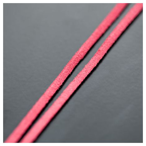 Lanière Imitation Suédine 3mm Rose intense