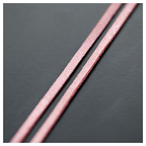 Lanière Suédine 3mm Rose Paillettes