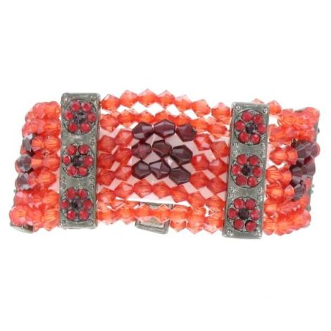 Bracelet perles rouge