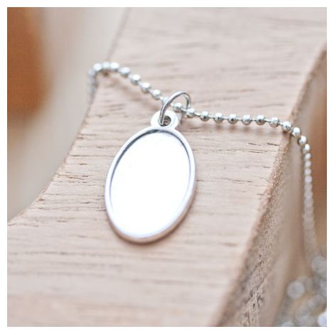 Pendentif à cabochon 17x12mm Argent vieilli