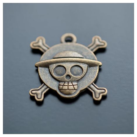 Pendentif à Cabochon 20mm Pirate Bronze vieilli