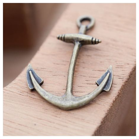 Pendentif Ancre Large Pique Bronze vieilli