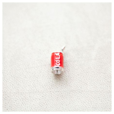 Pendentif Canette Cola 16mm Argenté Émaillé Rouge