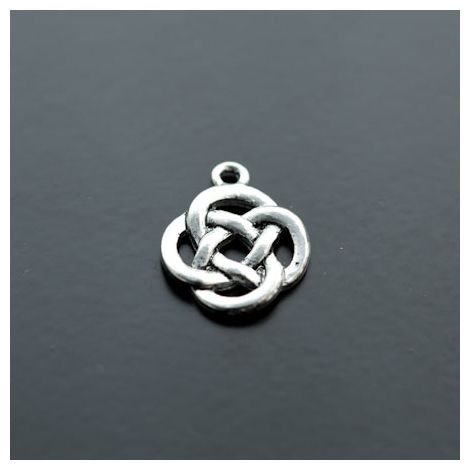 Pendentif Cercles entrelacés Argent vieilli