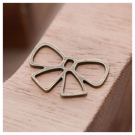 Pendentif Connecteur Noeud Papillon Bronze vieilli
