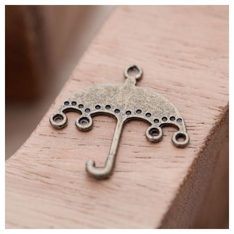 Pendentif Connecteur Parapluie Bronze vieilli
