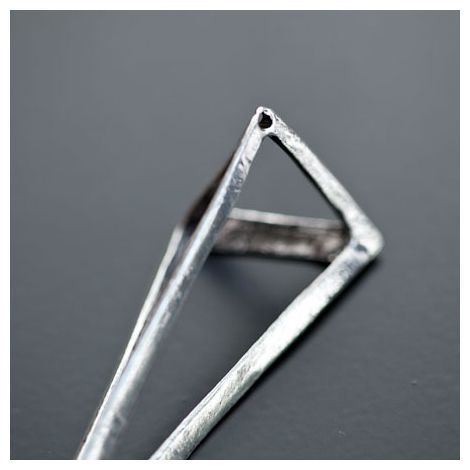 Pendentif Connecteur Triangle 70x24mm Argenté vieilli
