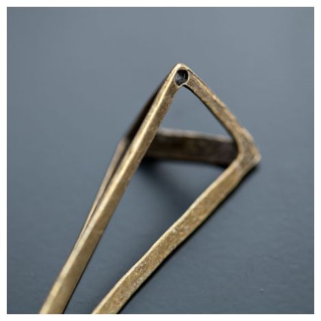 Pendentif Connecteur Triangle 70x24mm Bronze vieilli