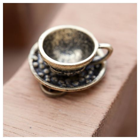Pendentif Élégante Tasse Bronze vieilli
