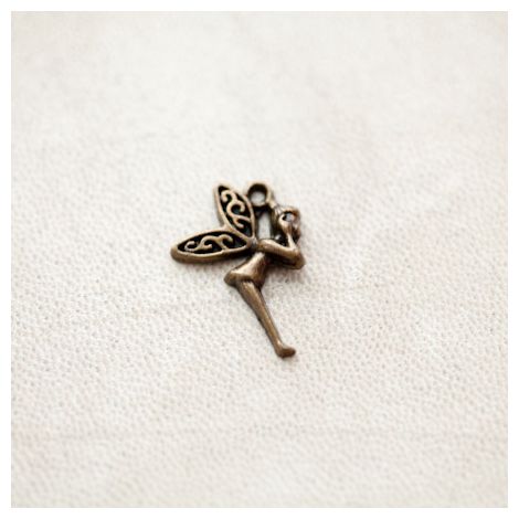 Pendentif Fée Clochette 23mm Bronze vieilli