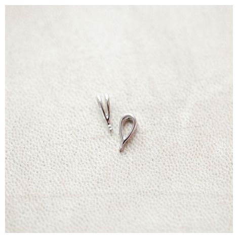 Pendentif Goutte 9mm Argenté gris