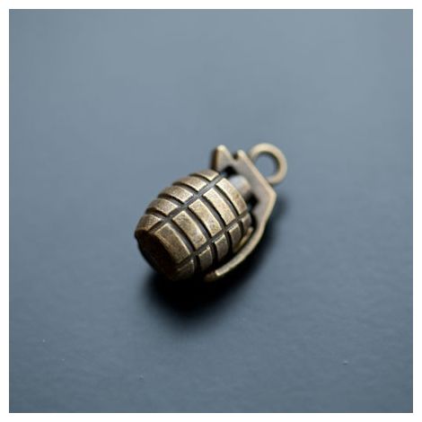 Pendentif Grenade 23mm Bronze vieilli