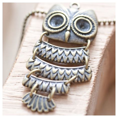 Pendentif Hibou en étages Bronze vieilli
