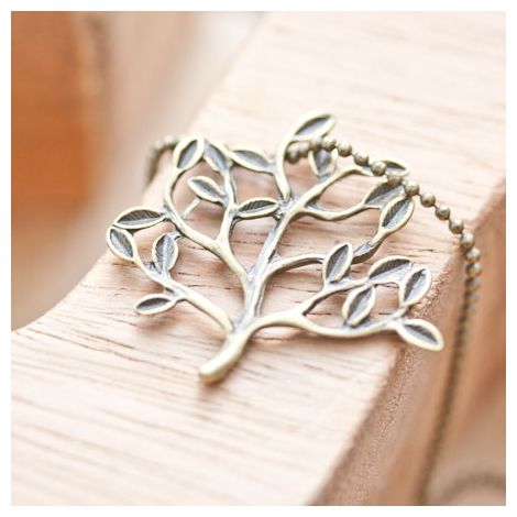 Pendentif Joli arbre relief Bronze vieilli