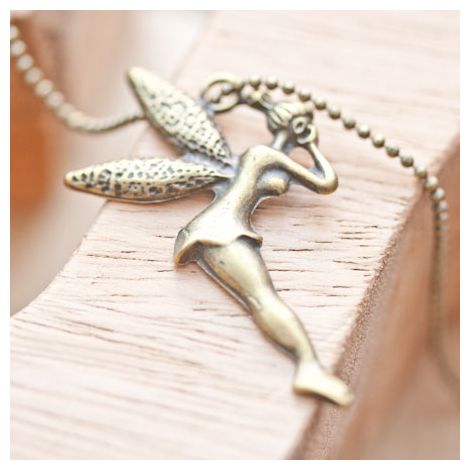 Pendentif Jolie fée Bronze vieilli