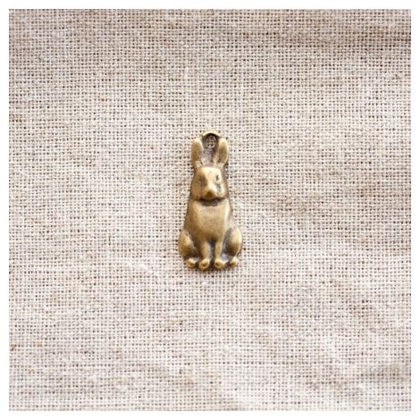 Pendentif Lapin relief Bronze vieilli x 2