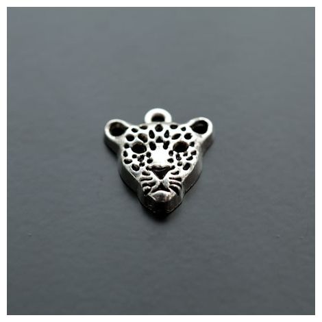 Pendentif Léopard Argent vieilli