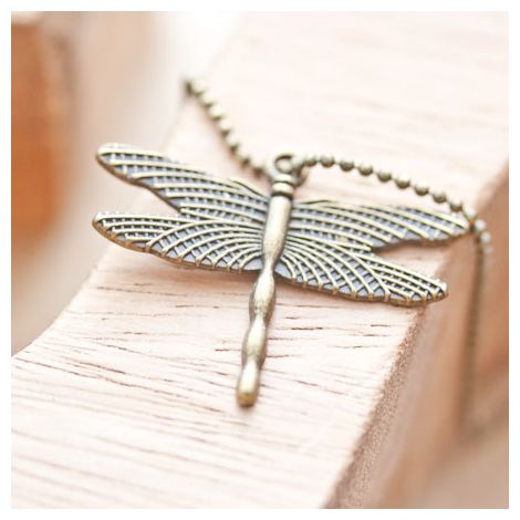 Pendentif Libellule gracieuse Bronze vieilli x 4