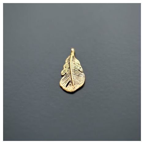 Pendentif Petit Feuille arrondie Doré vieilli