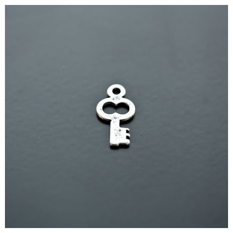 Pendentif Petite Clé simple Argent vieilli