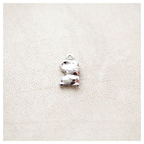 Pendentif Souris 15mm Argenté gris