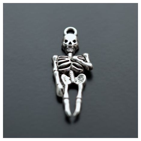 Pendentif Squelette Argent vieilli