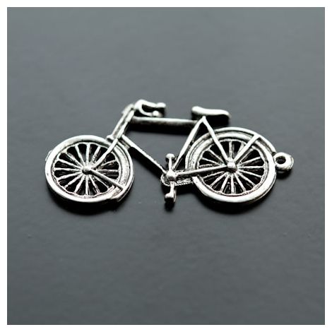 Pendentif Vélo Argent vieilli