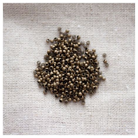 Perle à écraser Ronde Trou 1.2mm Bronze vieilli x 200