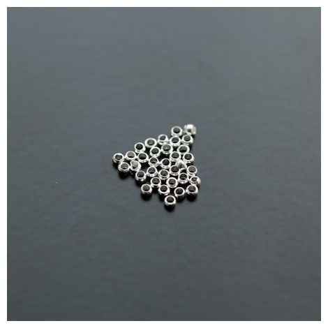 Perle à écraser Rond 2mm Argenté