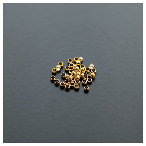 Perle à écraser Rond 2mm Doré