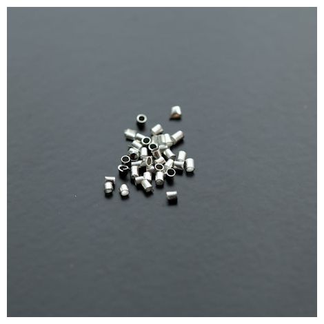 Perle à écraser Tube 1.5mm Argenté gris