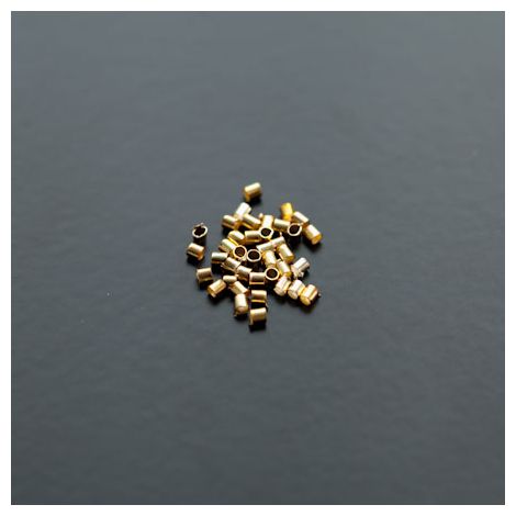 Perle à écraser Tube 1.5mm Doré
