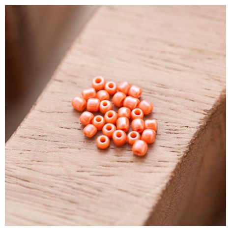 Perle de Rocaille 2mm Verre Orange Nacré