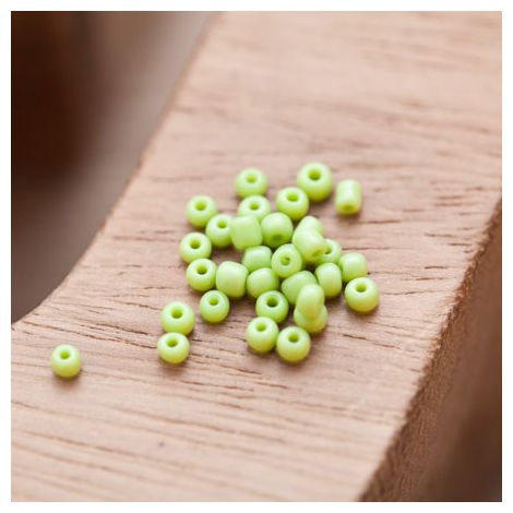 Perle de Rocaille 2mm Verre Vert Citron
