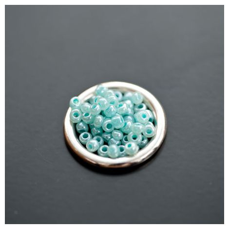 Perle de Rocaille 3mm Verre Vert Cyan clair