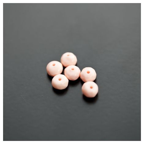 Perle de Turquoise Synthétique Boulier 6mm Facettes Rose