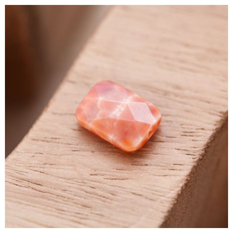 Perle en Agate Rectangle 10x14mm Facettes Rouge