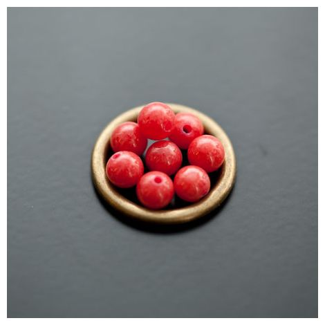 Perle en Jade 6mm Cerise