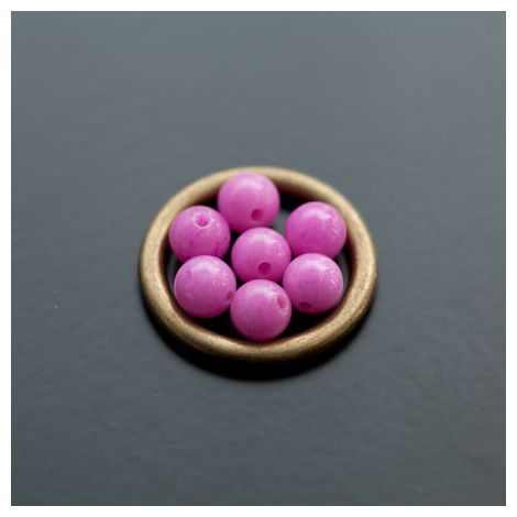 Perle en Jade 6mm Magenta x 12