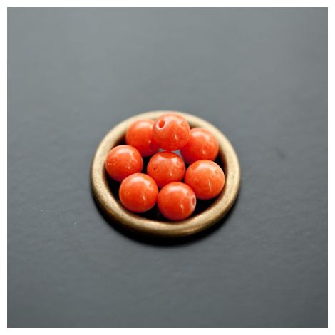 Perle en Jade 6mm Orange Sanguin