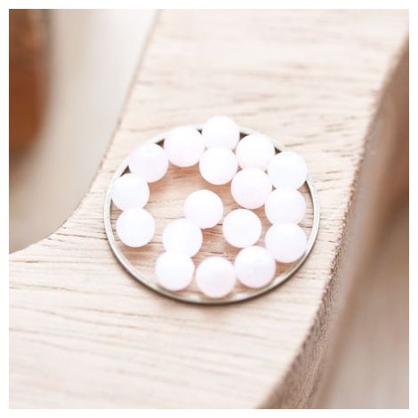 Perle en Jade Ronde 4mm Rose clair