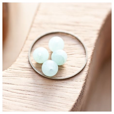 Perle en Jade Ronde 6mm Vert aventurine x 16