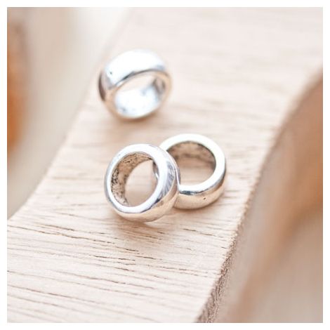 Perle en métal Anneau 11mm Argent vieilli