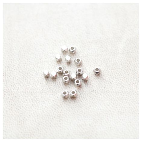 Perle en métal Boulon 3mm Argenté gris
