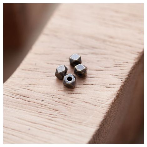 Perle en Métal Boulon 4mm Doré
