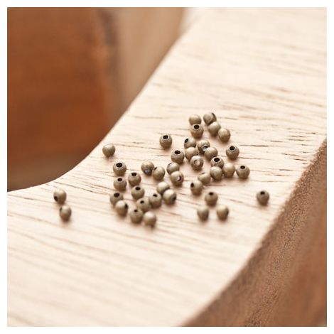 Perle en métal Ronde 2mm Creuse Bronze vieilli
