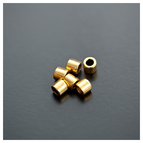 Perle en métal Tube 5x4.5mm Doré vieilli